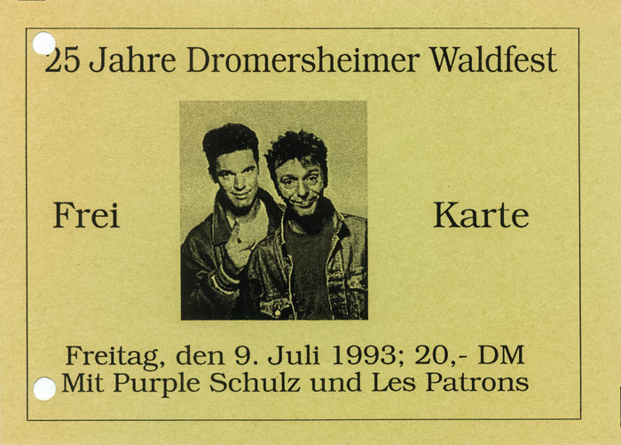 1993 Ticket mit Purple Schulz