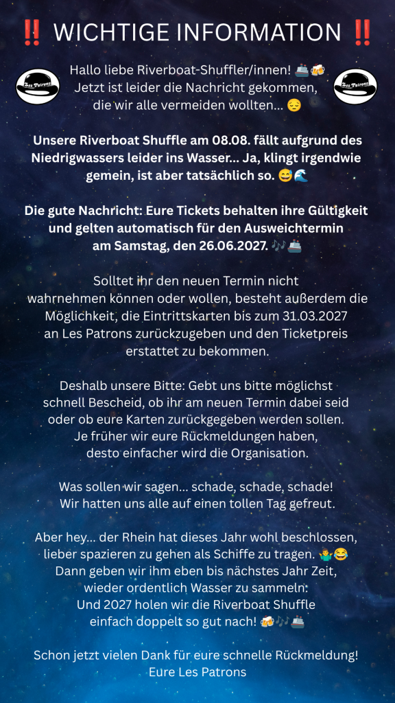 WICHTIGE INFORMATION
